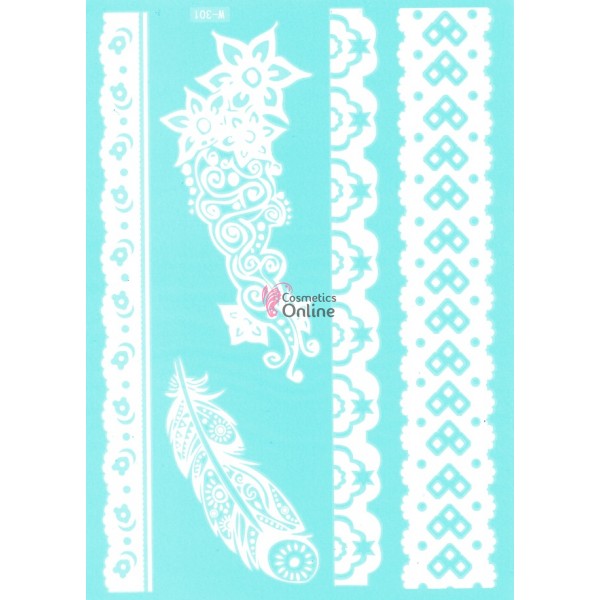 Tatuaje temporare pentru corp HENNA Alb W301